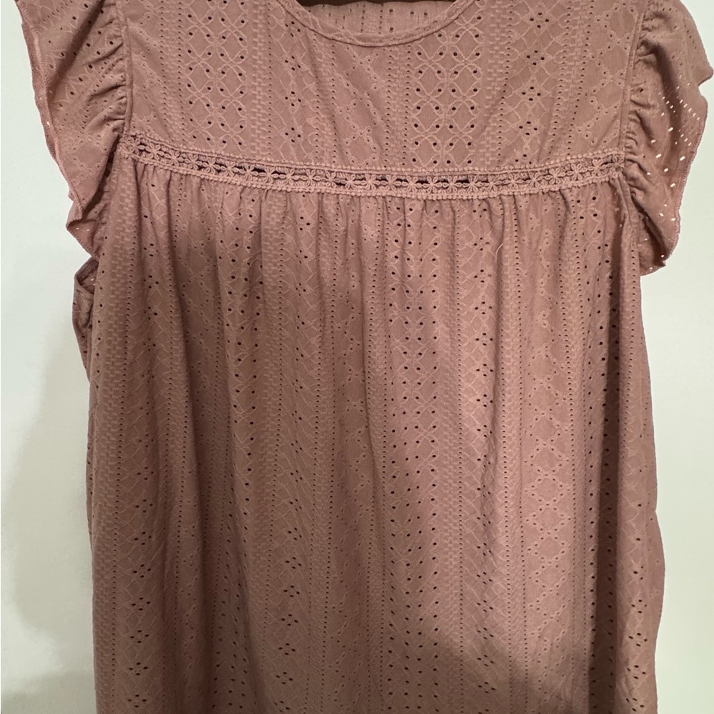 Elegant Lace Women Top in Mauve